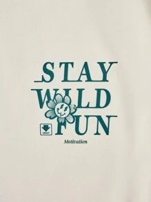 RueChic Men Letter Graphic Tee - Apricot - View 7