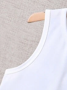 SHEIN 男大童背心上衣和翻蓋口袋短褲和包