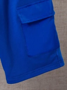 SHEIN 男大童背心上衣和翻蓋口袋短褲和包