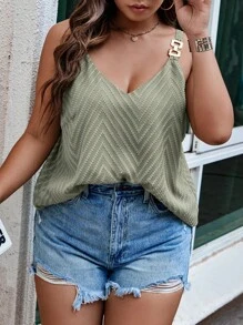 SHEIN Holidaya Plus Chain Detail Cami Top