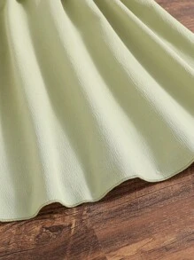 Tween Girl Solid Belted Halter Dress - Mint Green - View 3