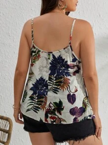SHEIN VCAY Áo hai dây Plus Size Nhiệt đới Boho - Nhiều màu - Xem 2