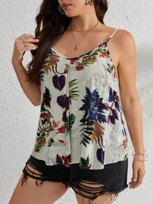 SHEIN VCAY Áo hai dây Plus Size Nhiệt đới Boho - Nhiều màu - Xem 5