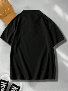 Claim Dot 男士字母圖形超大碼polo衫