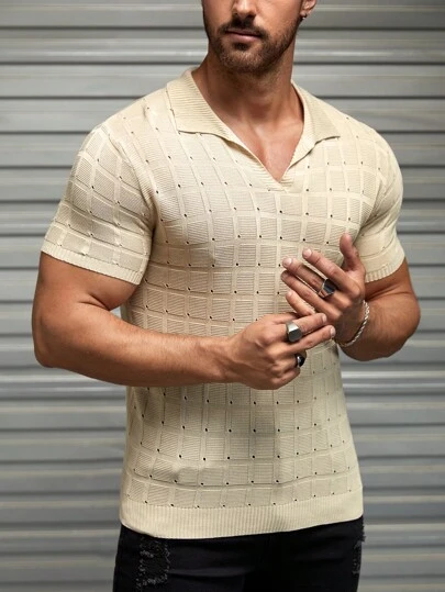 Manfinity NXTstreet 男士素色網眼針織上衣