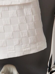 SHEIN 小男童字母補丁細節襯衫和短褲