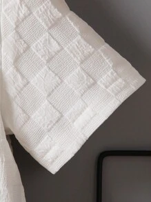 SHEIN 小男童字母補丁細節襯衫和短褲