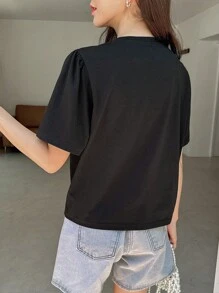 DAZY Heart Cut Out  Áo thun - màu đen - Xem 2