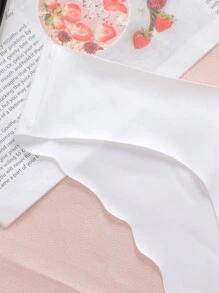 Shein Underwear&Sleepwear Basics 5 paquetes Bragas sexys sin costuras con acabado de volante liso