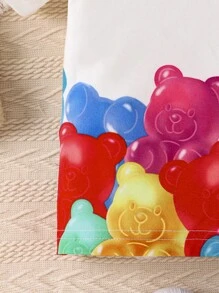 Đứa bé gái Đồ họa chữ cái & Gấu Áo thun - trắng - Xem 6