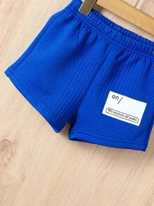 Baby Boy Letter Graphic Tank Top & Shorts