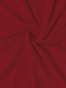 SHEIN Unity 女士休闲字母印花短袖迷你连衣裙，适合日常通勤，夏季 - 紅色 - 查看 4