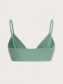 SHEIN EZwear 字母補丁細節吊帶上衣 - 薄荷綠 - 查看 2