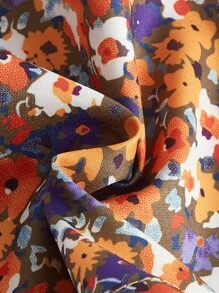 Soleia 碎花蝴蝶袖後背繫帶短款上衣 - 彩色 - 查看 4