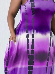 Maweii Váy Maxi Cami Túi Giấu Tie Dye Plus, Trang Phục Mùa Hè Cho Nữ - Nhiều màu - Xem 5