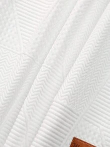 SHEIN 2 chiếc Tween Boys rộng rãi, thoải mái, đơn giản, áo thun ngắn tay quá khổ với chất liệu vải đặc biệt và quần thể thao kaki đồng màu có viền côn - Nhiều màu - Xem 7