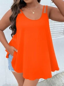 Vionelle Plus Solid Cami Top - Orange - View 1