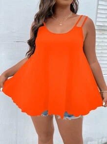 Vionelle Plus Solid Cami Top - Orange - View 3