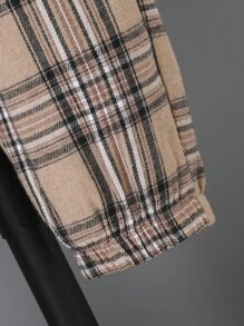 SHEIN Tween Boy Bear Print Tee & Plaid Trousers - Multicolor - View 8