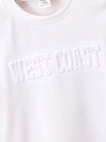 寶寶男孩字母凹凸感t恤 - 白色 - 查看 4