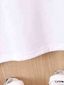 寶寶男孩字母凹凸感t恤 - 白色 - 查看 6