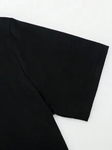 SHEIN Bộ hai mảnh Trai Hoạt hình Lá thư Giải trí - Nhiều màu - Xem 3