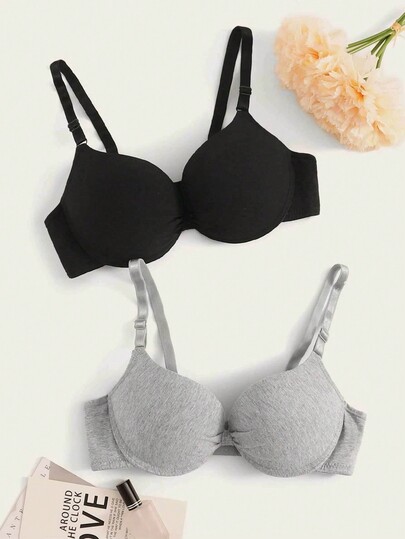 Snug Zone 2 Packs Adjustable Strap Underwire Bra Set
