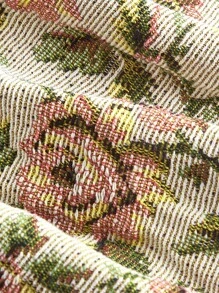 SHEIN MOD Top halter con estampado floral bajo asimétrico - Multicolor - Ver 3