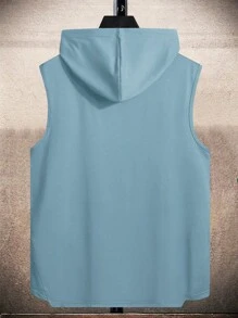 Manfinity Hypemode Áo thun & Áo lót Nam Dây kéo màu trơn Giải trí - Màu xanh bụi bặm - Xem 2