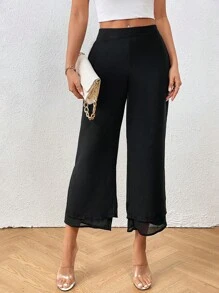 Firerie 素色喇叭褲 - 黑色 - 查看 6