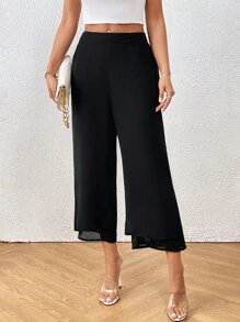 Firerie 素色喇叭褲 - 黑色 - 查看 3