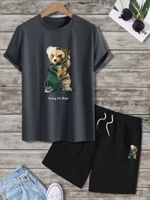 Manfinity LEGND Bộ hai mảnh Nam Dây kéo Túi Lá thư Hoạt hình Giải trí - Nhiều màu - Xem 4