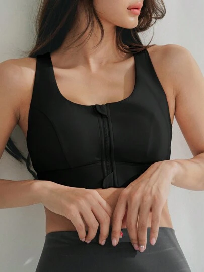 DAZY 拉鏈開襟工字運動型文胸