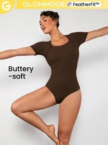 GLOWMODE FeatherFit™ Prima Ballerina 2-in-1 Bodysuit - Cinnamoninspiration - View 1