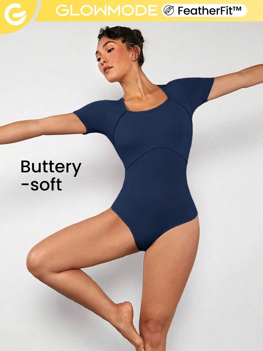 GLOWMODE FeatherFit™ Ballerina 2 trong 1 Áo liền quần chặt - Màu xanh hải quân - Xem 1