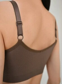 DAZY Solid Ribbed Knit Bralet