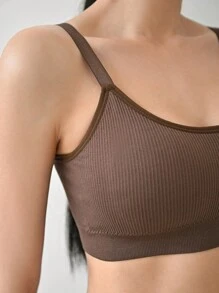 DAZY Solid Ribbed Knit Bralet