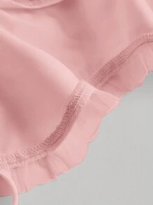 SHEIN MOD Solid Frill Trim Cami Dress - Baby Pink - View 3