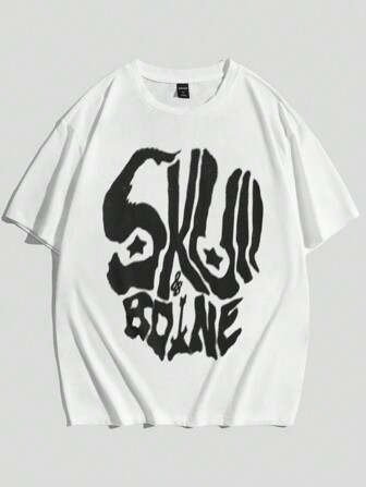 Street Life Hombres Camiseta con estampado de letra