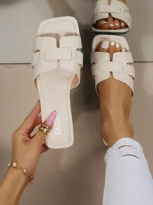 Dép bệt Nữ - Màu be - Xem 1