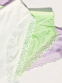 7pack Contrast Lace Panty - Multicolor - View 5