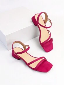 Xăng đan Cao gót Nữ - Màu Hồng Tươi - Xem 1