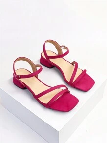 Xăng đan Cao gót Nữ - Màu Hồng Tươi - Xem 2