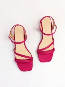 Xăng đan Cao gót Nữ - Màu Hồng Tươi - Xem 4