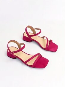 Xăng đan Cao gót Nữ - Màu Hồng Tươi - Xem 6