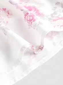 SHEIN MOD 大碼印花肩上打結荷葉邊吊帶連衣裙 - 彩色 - 查看 3