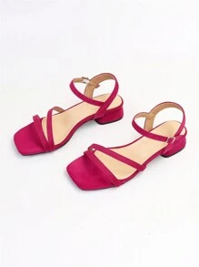 Xăng đan Cao gót Nữ - Màu Hồng Tươi - Xem 8