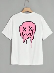 Manfinity RebelGame 男士棉卡通圖案T恤 - 白色 - 查看 2