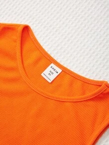 SHEIN 女孩十字交叉背心上衣&字母圖案衛褲 - 彩色 - 查看 4