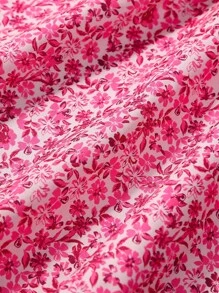 Đầm bé gái Xù Họa tiết hoa Dễ thương - Màu Hồng Tươi - Xem 6